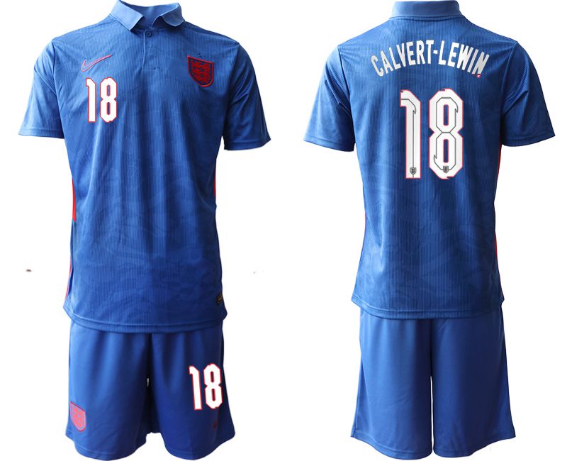 Men 2020-2021 European Cup England away blue #18 Nike Soccer Jersey->england jersey->Soccer Country Jersey